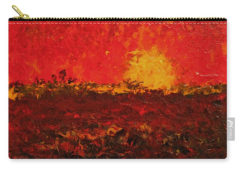 Original Zip Pouch featuring the painting August Fields by Todd Hoover