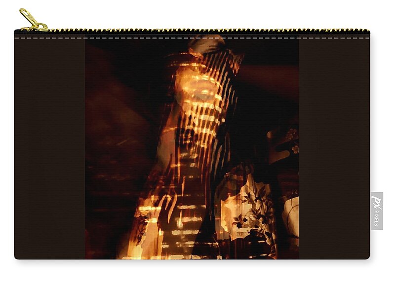 Gold Egyptian Flames Candle Temples Zip Pouch featuring the photograph Aurous by Jessica S