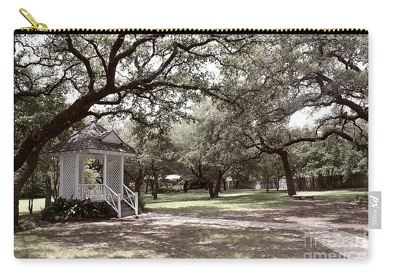 Austin Texas Zip Pouch featuring the photograph Austin Texas Southern Garden - Luther Fine Art by Luther Fine Art