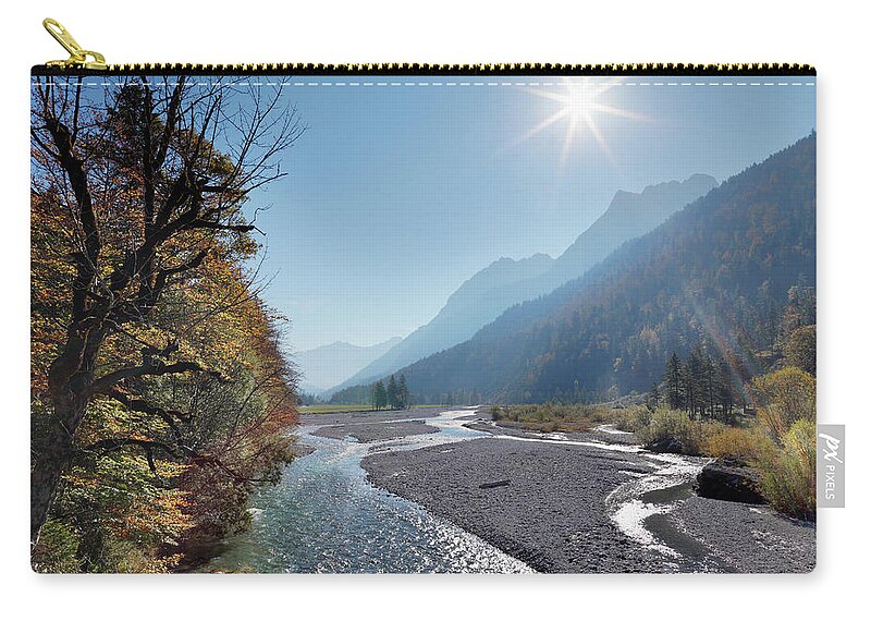 Clear Sky Zip Pouch featuring the photograph Austria, Tyrol, View Of Karwendel by Westend61