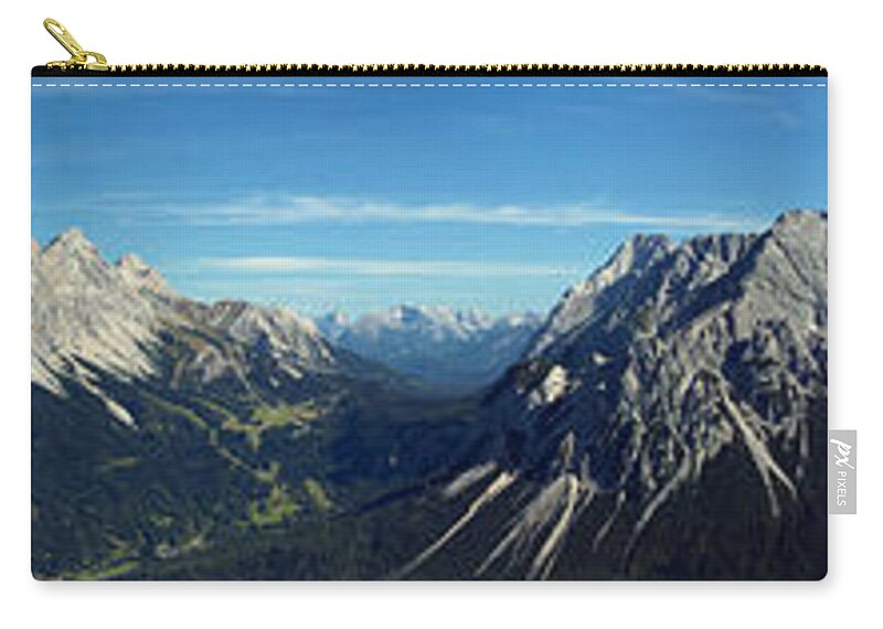 Landscape Zip Pouch featuring the photograph Austrian Alps Pano II by Matt Swinden