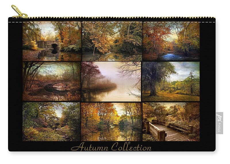 Poster Zip Pouch featuring the photograph Autumn Collage by Jessica Jenney