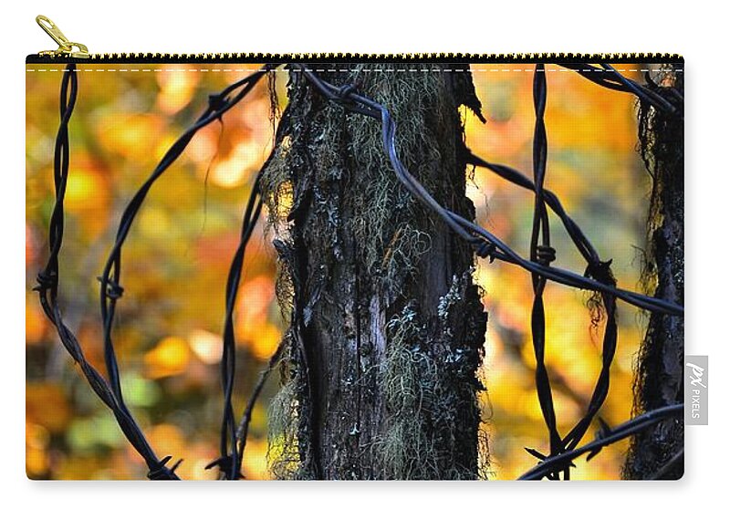 Abstract Zip Pouch featuring the photograph Autumn Colors 1 by Newel Hunter