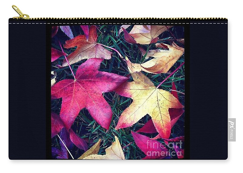 Leaves Zip Pouch featuring the photograph Autumn by Denise Railey