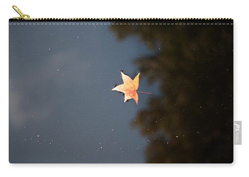 Autumn Zip Pouch featuring the photograph Autumn Floating By by Rebecca Davis