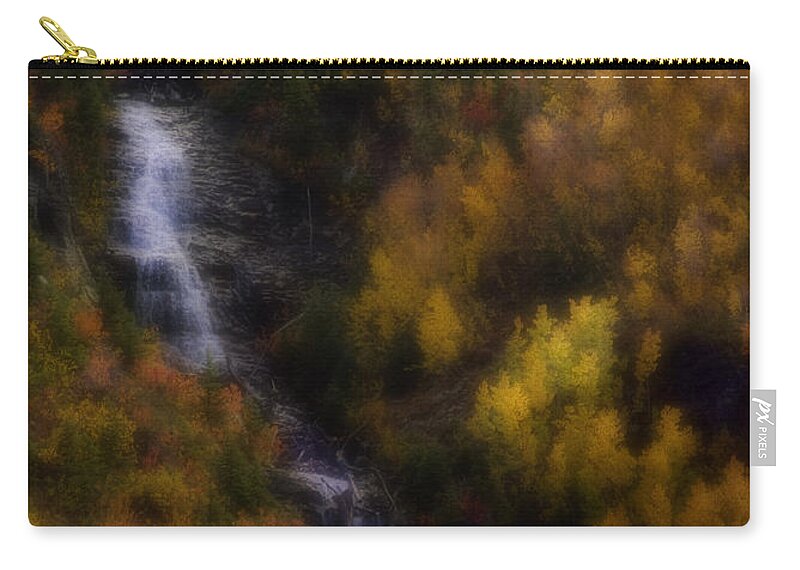 Colorado Zip Pouch featuring the photograph Autumn Forest Falls by Ellen Heaverlo