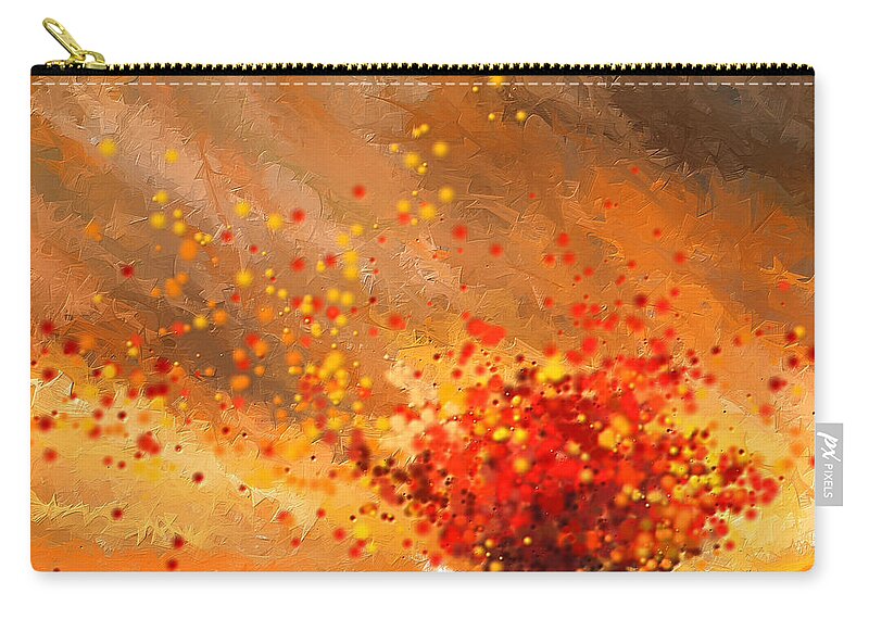 Four Seasons Zip Pouch featuring the painting Autumn-Four Seasons- Four Seasons Art by Lourry Legarde