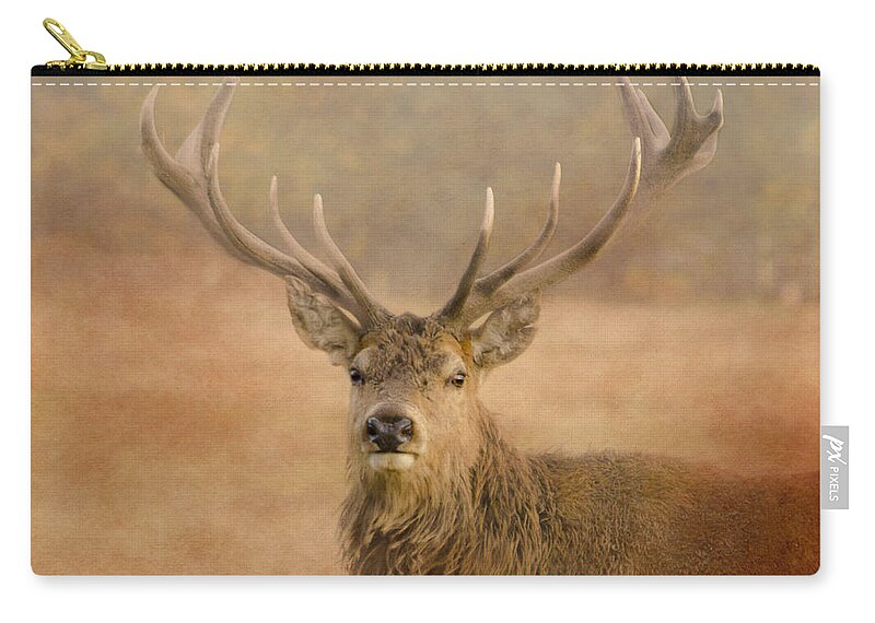 Deer Zip Pouch featuring the photograph Magnificant Stag by Linsey Williams