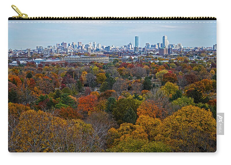 Boston Zip Pouch featuring the photograph Autumn in Boston by Toby McGuire