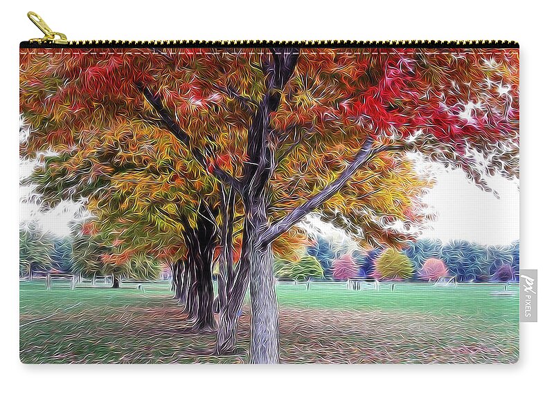 Autumn Zip Pouch featuring the photograph Autumn In Swirls by Jackson Pearson