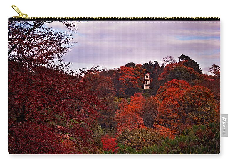 Paogoda Zip Pouch featuring the photograph Autumn Pagoda by B Cash
