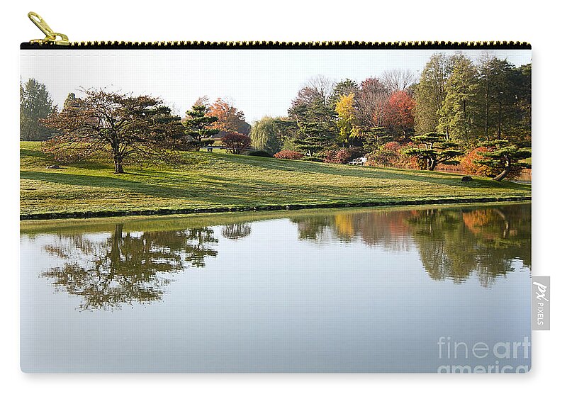 Autumn Zip Pouch featuring the photograph Autumn Reflection by Patty Colabuono