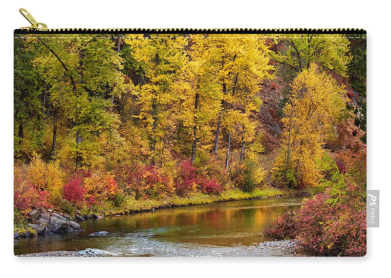 Montana Carry-all Pouch featuring the photograph Autumn River by Mary Jo Allen