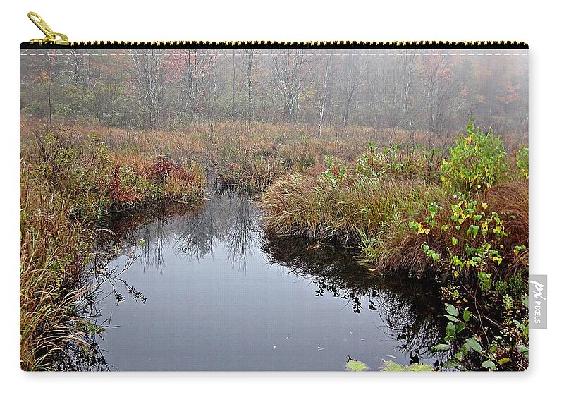Fall Zip Pouch featuring the photograph Autumn Stream by MTBobbins Photography
