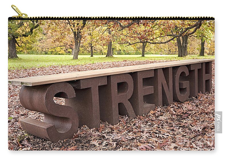 Strength Zip Pouch featuring the photograph Autumn Strength by Patty Colabuono