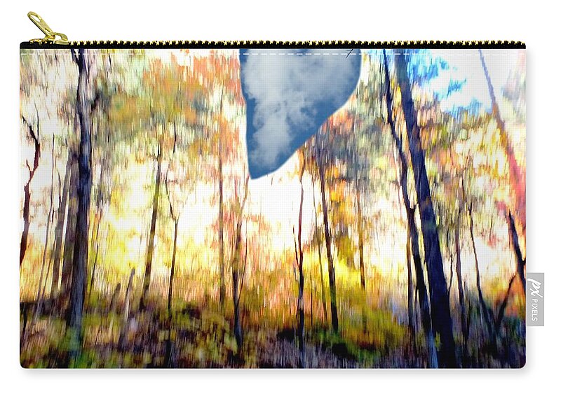  Zip Pouch featuring the photograph Autumn West Fork Bell Rock Heart Cloud by Mars Besso