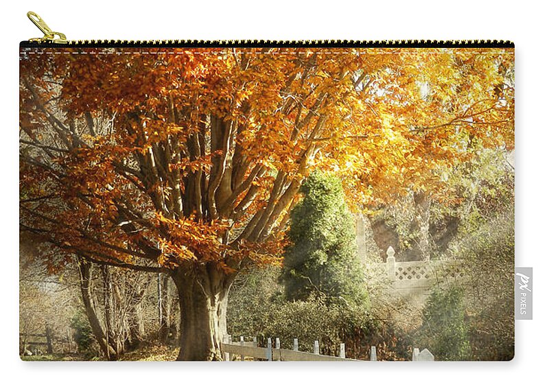 Autumn Zip Pouch featuring the photograph Autumn - Westfield NJ - I love autumn by Mike Savad
