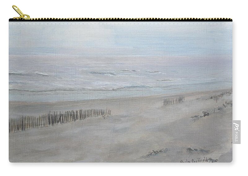 Avalon Carry-all Pouch featuring the painting Avalon Mist by Paula Pagliughi