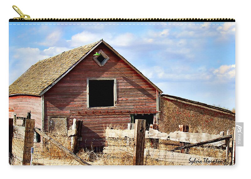 Old Barn Zip Pouch featuring the photograph Baby Barn by Sylvia Thornton