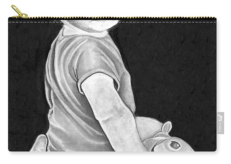 Pencil Carry-all Pouch featuring the drawing Baby by Bill Richards