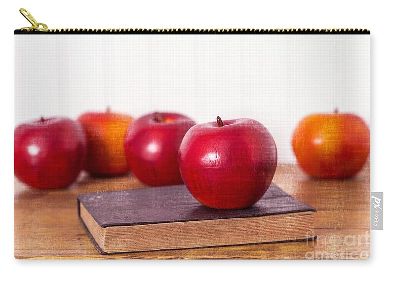 Apples Zip Pouch featuring the photograph Back to School Apples by Edward Fielding