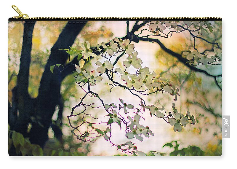 Dogwood Carry-all Pouch featuring the photograph Backlit Blossom by Jessica Jenney