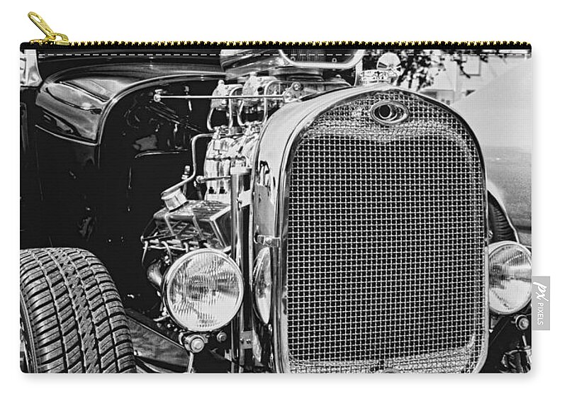 Hot Rod Zip Pouch featuring the photograph Bad Ass Ford by Ron Roberts