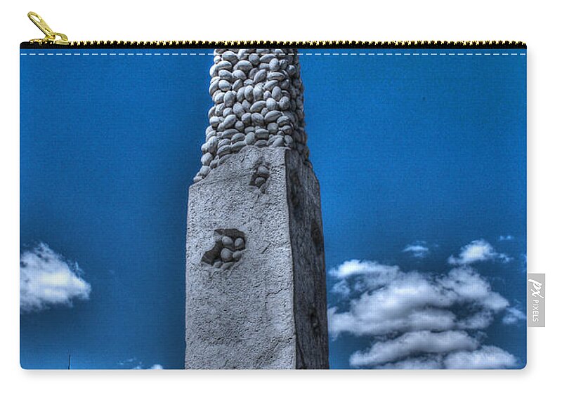 Camp Randall Zip Pouch featuring the photograph Badger Football Memorial by Tommy Anderson
