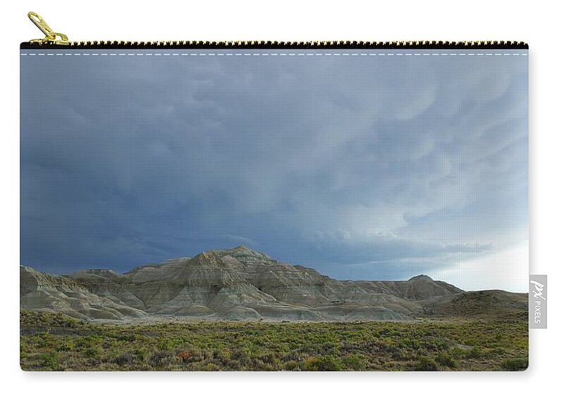Approaching Storm Zip Pouch featuring the photograph Badlands by David Andersen