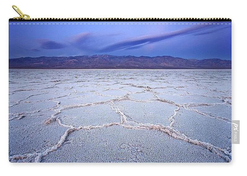 Death Valley Zip Pouch featuring the photograph Badwater Dawn by Darren White