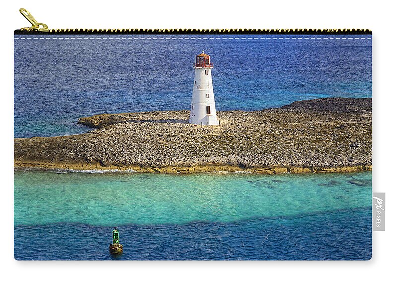 Lighthouse Zip Pouch featuring the photograph Bahamian Lighthouse by Greg Norrell
