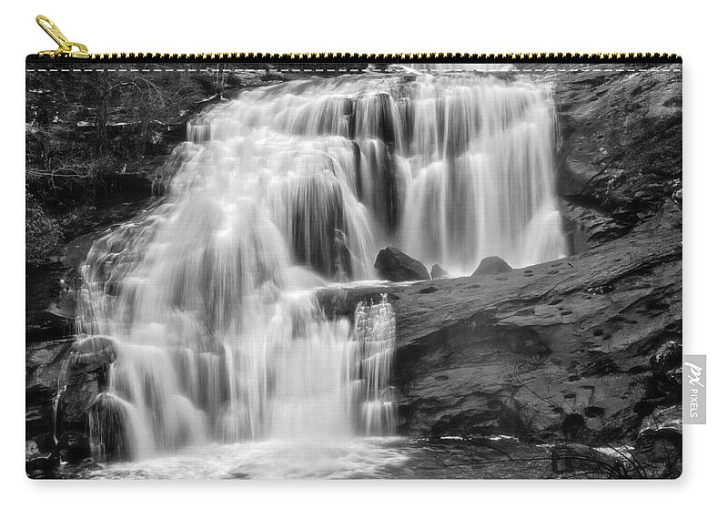 Bald River Falls Zip Pouch featuring the photograph Bald River Falls by Brett Engle