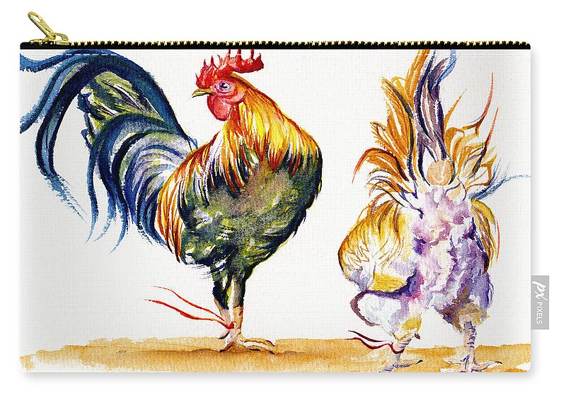 Hens Zip Pouch featuring the painting Ballet Class by Debra Hall