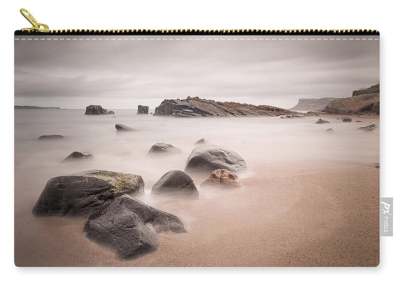 Pans Rock Zip Pouch featuring the photograph Ballycastle - Pans Rocks by Nigel R Bell