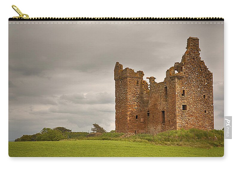 Castle Zip Pouch featuring the photograph Baltersan Tower by Eunice Gibb