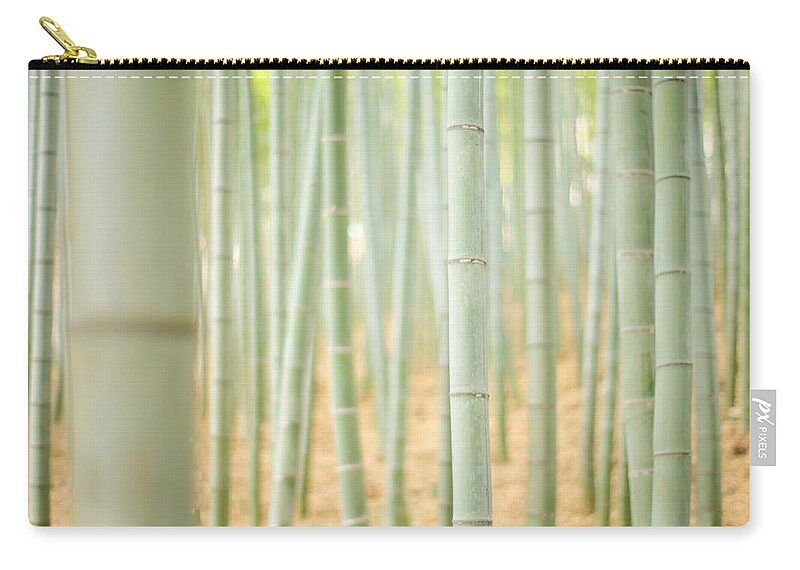 Tranquility Zip Pouch featuring the photograph Bamboo Forest by Kanekodaidesignoffice Caramel