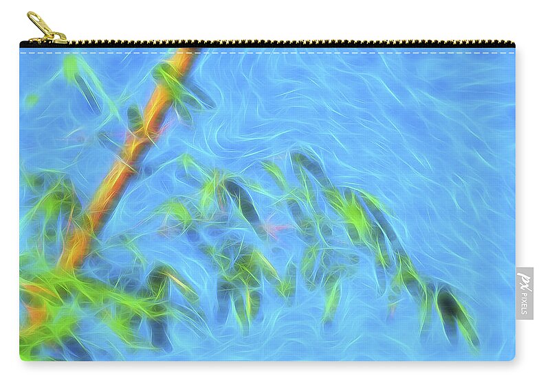 Bamboo Zip Pouch featuring the digital art Bamboo Wind 1 by William Horden