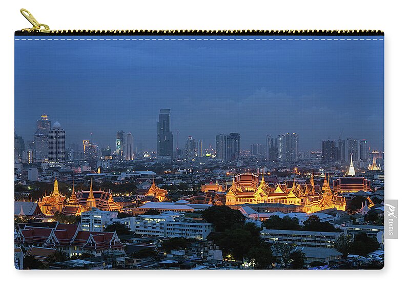 Tranquility Zip Pouch featuring the photograph Bangkok, Thailand by Monthon Wa