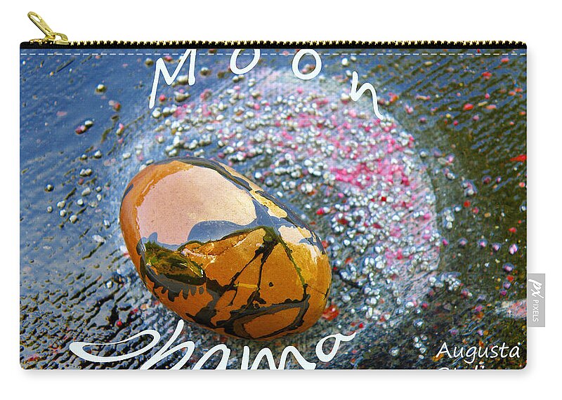 Augusta Stylianou Zip Pouch featuring the painting Barack Obama Moon by Augusta Stylianou