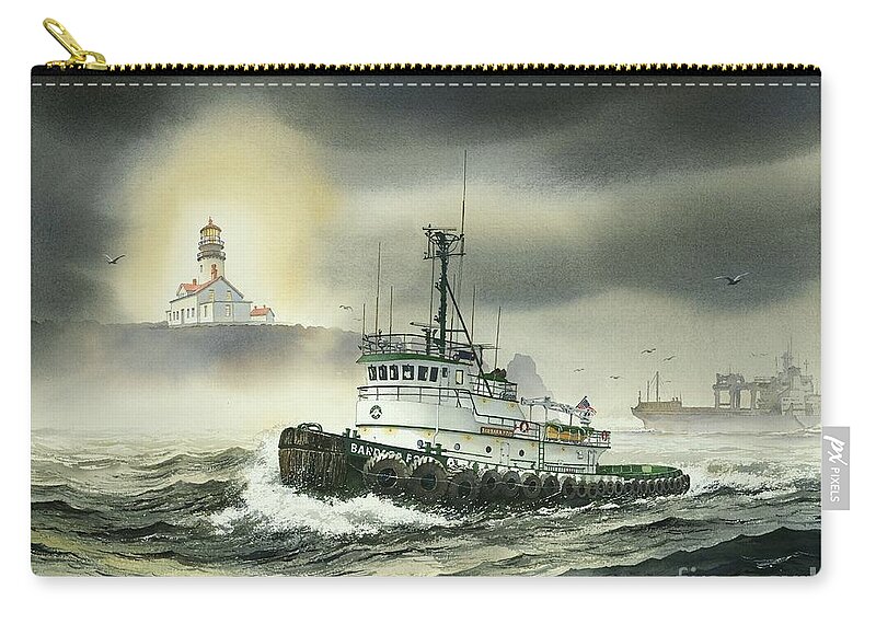 Tugs Zip Pouch featuring the painting Barbara Foss by James Williamson