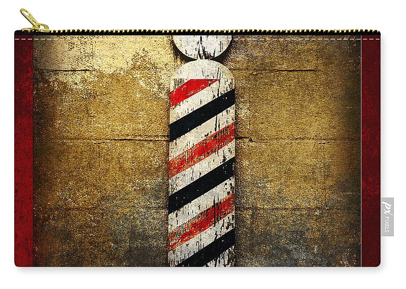 Barber Pole Zip Pouch featuring the photograph Barber Pole Square by Andee Design