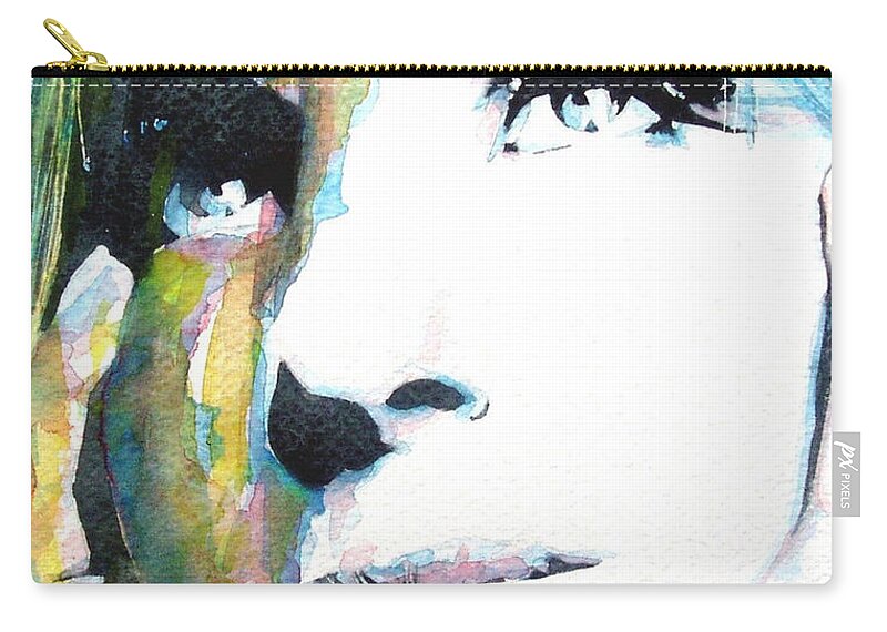 The Wonderful Barbara Streisand Caught In Waterrcolor Zip Pouch featuring the painting Barbra Streisand by Paul Lovering