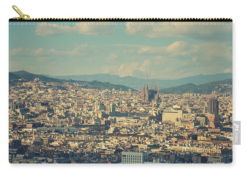 Tranquility Zip Pouch featuring the photograph Barcelona by Photo By Ira Heuvelman-dobrolyubova