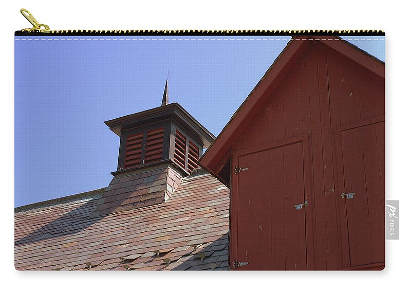 Barn Zip Pouch featuring the photograph Barn Roof by Judy Salcedo