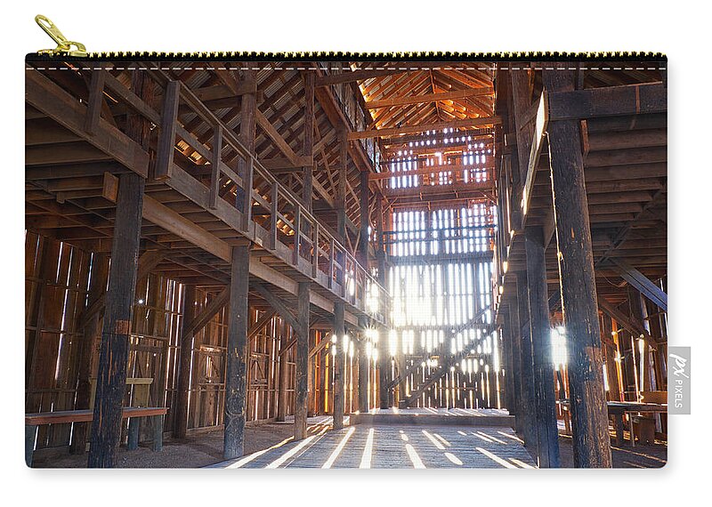 Astronaut Farmer Carry-all Pouch featuring the photograph Barnwood Cathedral by Mary Lee Dereske