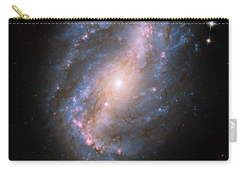 Ngc 6217 Zip Pouch featuring the photograph Barred Spiral Galaxy Ngc 6217 by Science Source