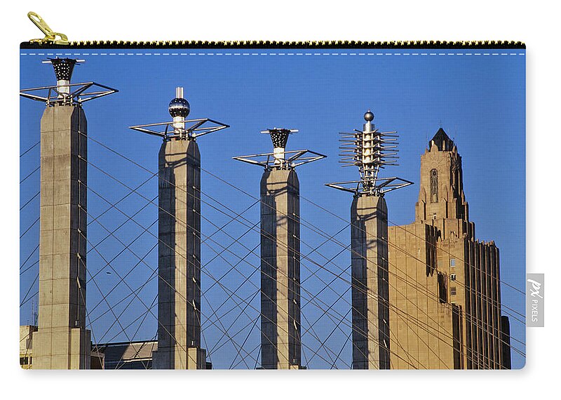Photography Zip Pouch featuring the photograph Bartle Hall Convention Center, Kansas by Panoramic Images