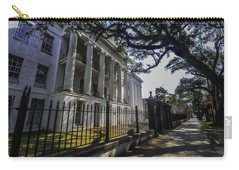 Alabama Photographer Zip Pouch featuring the painting Barton School by Michael Thomas