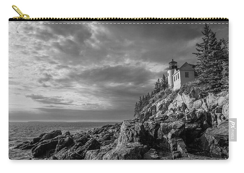 Acadia Zip Pouch featuring the photograph Bass Harbor Views by Kristopher Schoenleber