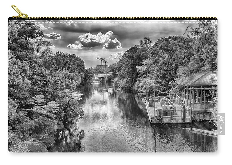 Hdr Zip Pouch featuring the photograph Bay Lake - Animal Kingdom by Howard Salmon